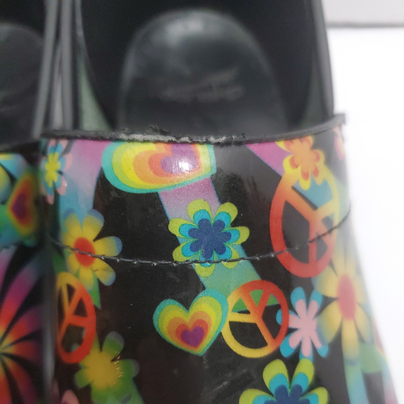 Dansko Pro XP Flower Power Patent Leather Clogs US 9.5 Euro 40