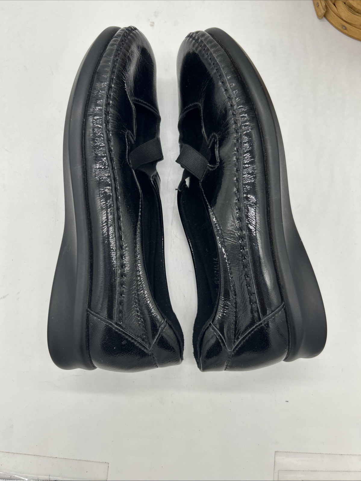 SAS Comfort Tripad Black Patent Leather Low Slip On, Crissy Women’s Size 7