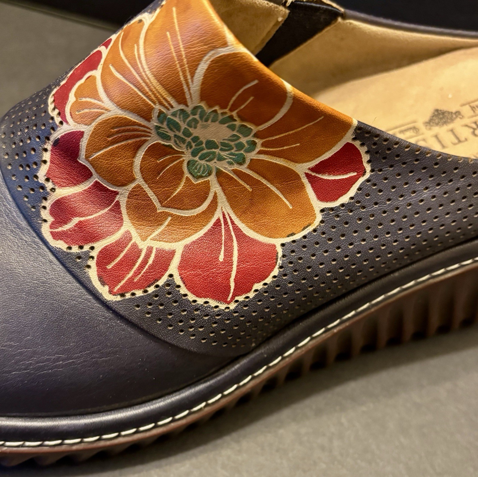 Spring Step L’Artiste Women’s Foresee Navy US 9.5/10 EU 41 New Wearable Art Boho