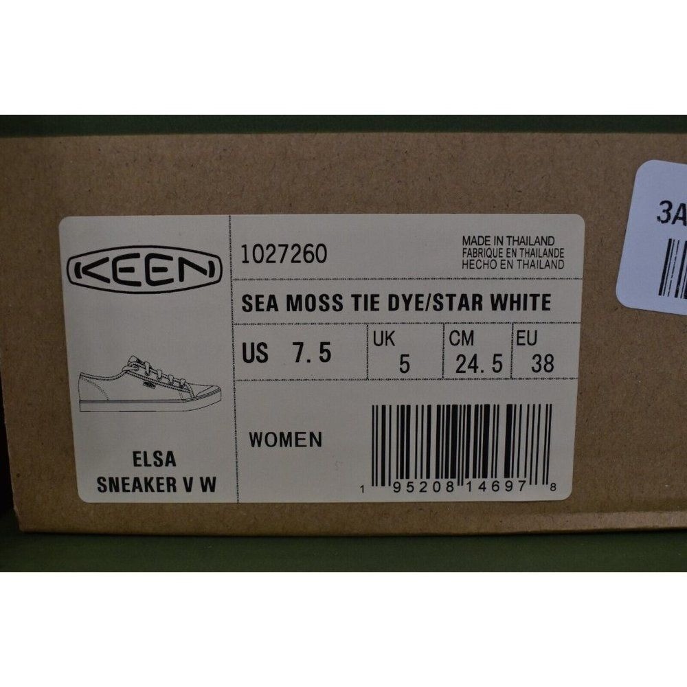 Keen Womens Size 7.5 Elsa V Sea Moss Tie Dye Lace Up Casual Sneakers Shoes