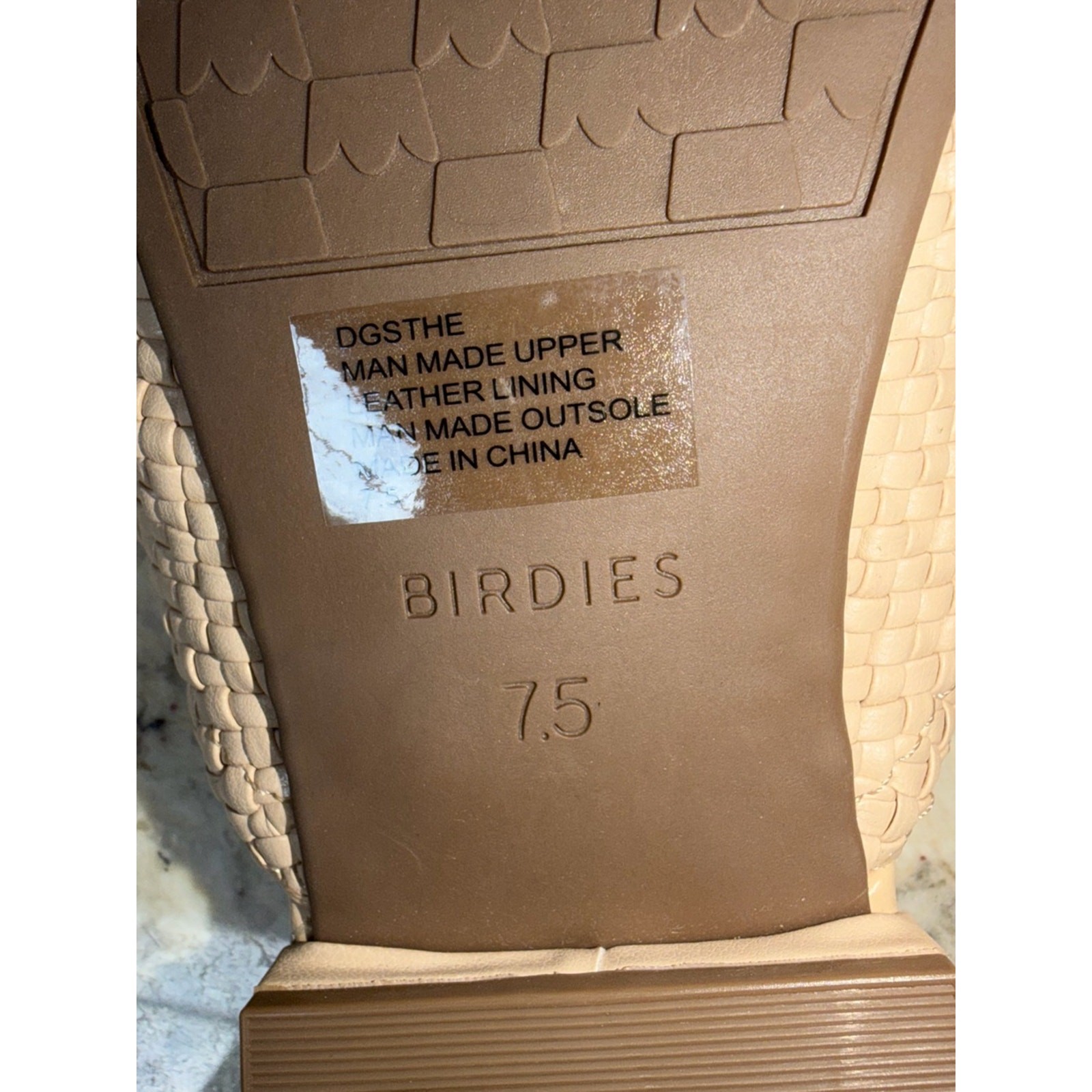 New! Birdies $150 Women’s The Dove Woven Slip-On Mule in Tan 7.5 NWOT