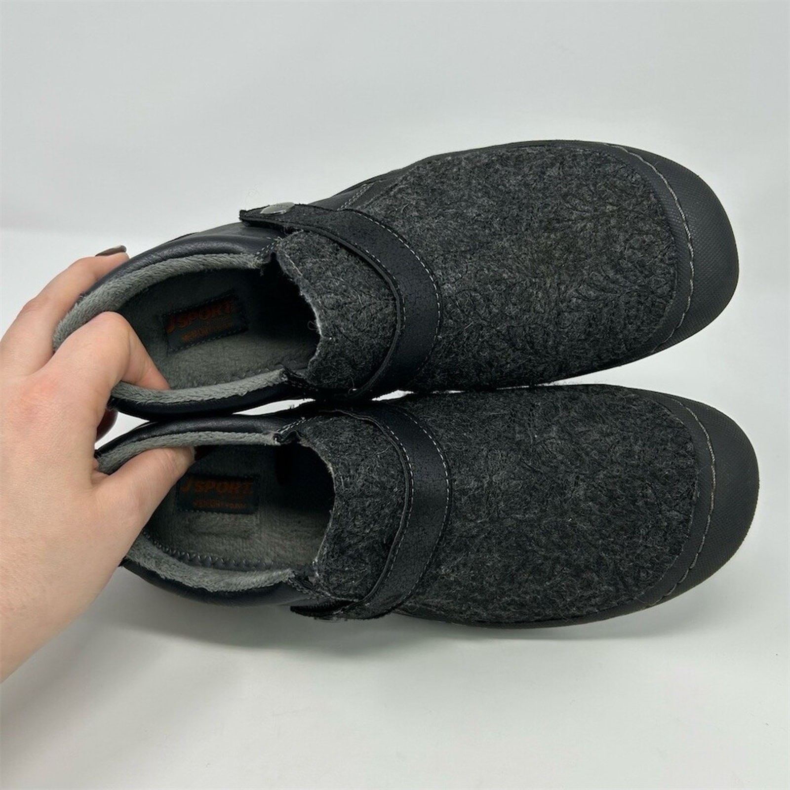 JSport by Jambu Blair Slip-On Loafer Flats Women’s Size 11M Black Sporty Casual