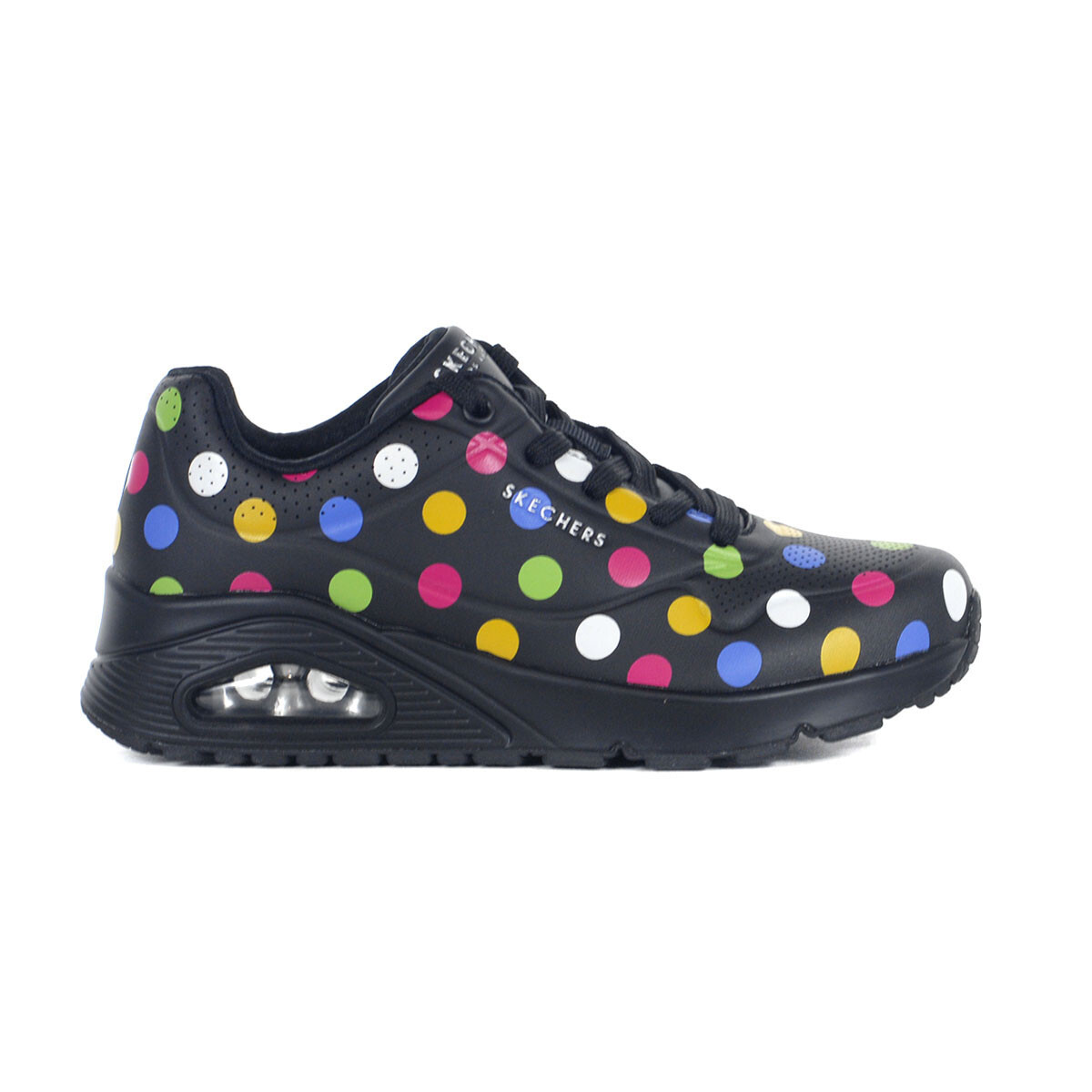 Skechers Women’s Uno – Spotted Air Black/Multi Sneakers 155216.BKMT