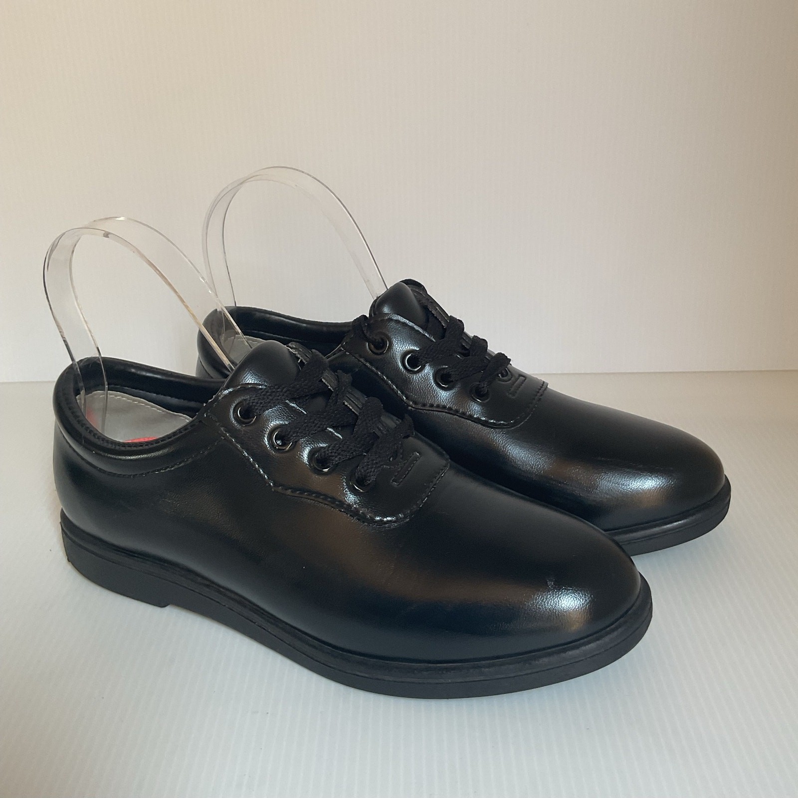Dinkles Kids Black Dress Shoes Oxford Uniform School Shoes Size 3.5 Youth