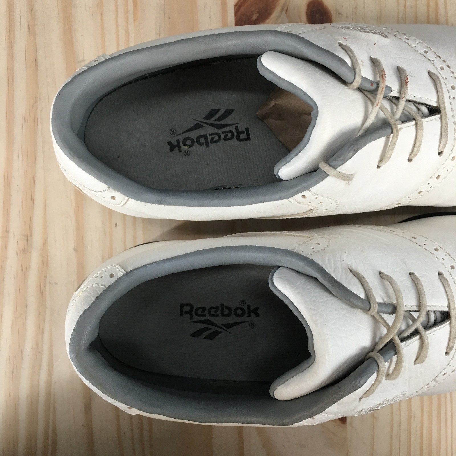 Reebok Golf Shoes Womens 8.5 Classic Lace Up Brogues Oxford Cleats White Leather