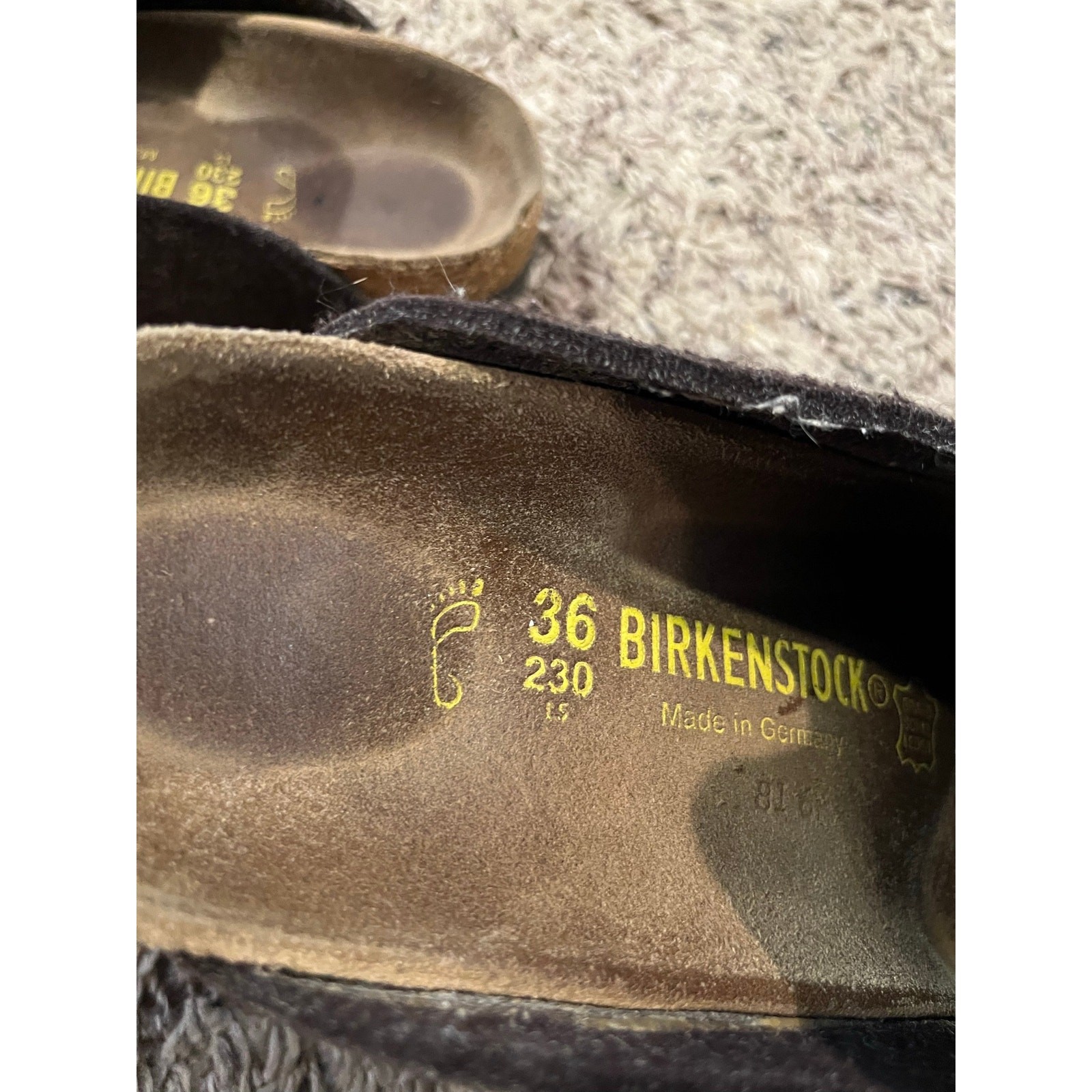 Birkenstock Amsterdam Felt Wool Clogs Espresso Brown EU 36 US 5