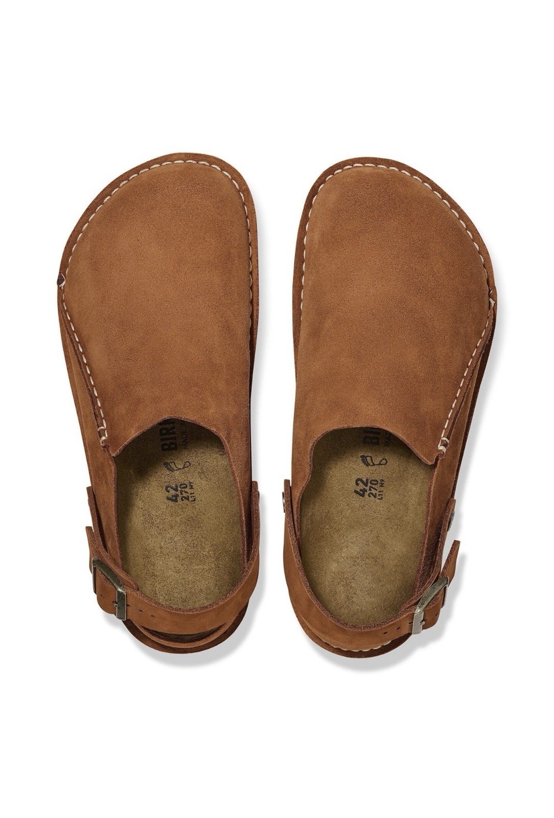 Birkenstock Lutry “Narrow Fit” Suede Clog Slide Slipper Women’s Mink (Camel) 39