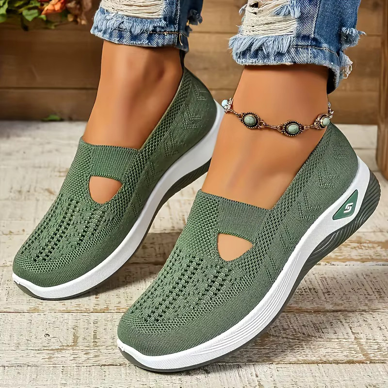 Women’s Breathable Slip On Sneakers Lightweight Orthopedic Summer Walking Shoes