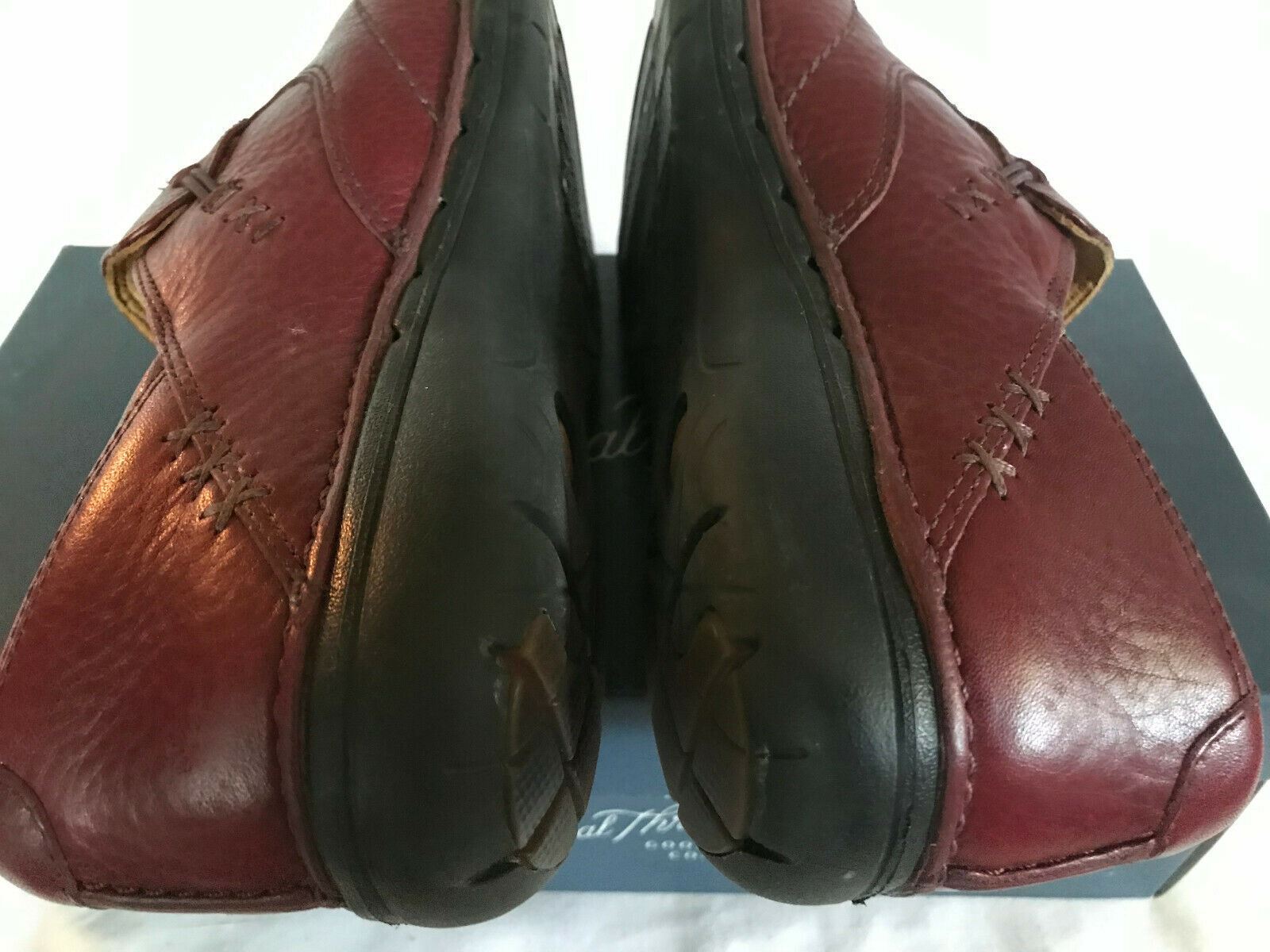 Clarks Un.Loop 86482 Red Leather Button Split Loafers Shoes Women’s US 6M