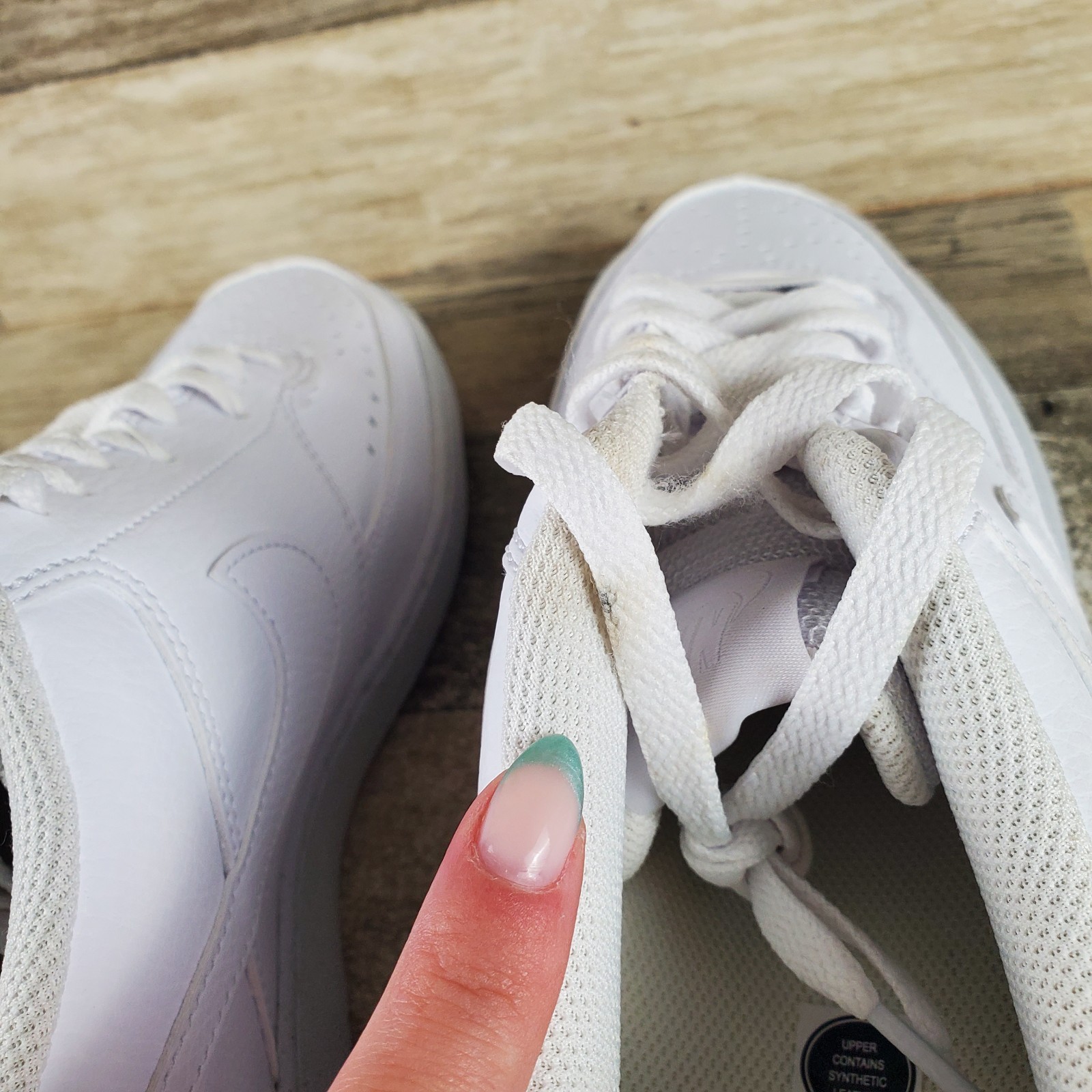 Nike Court Vision Low Next Nature Womens Shoes Sz 11 White Lace Up Sneakers
