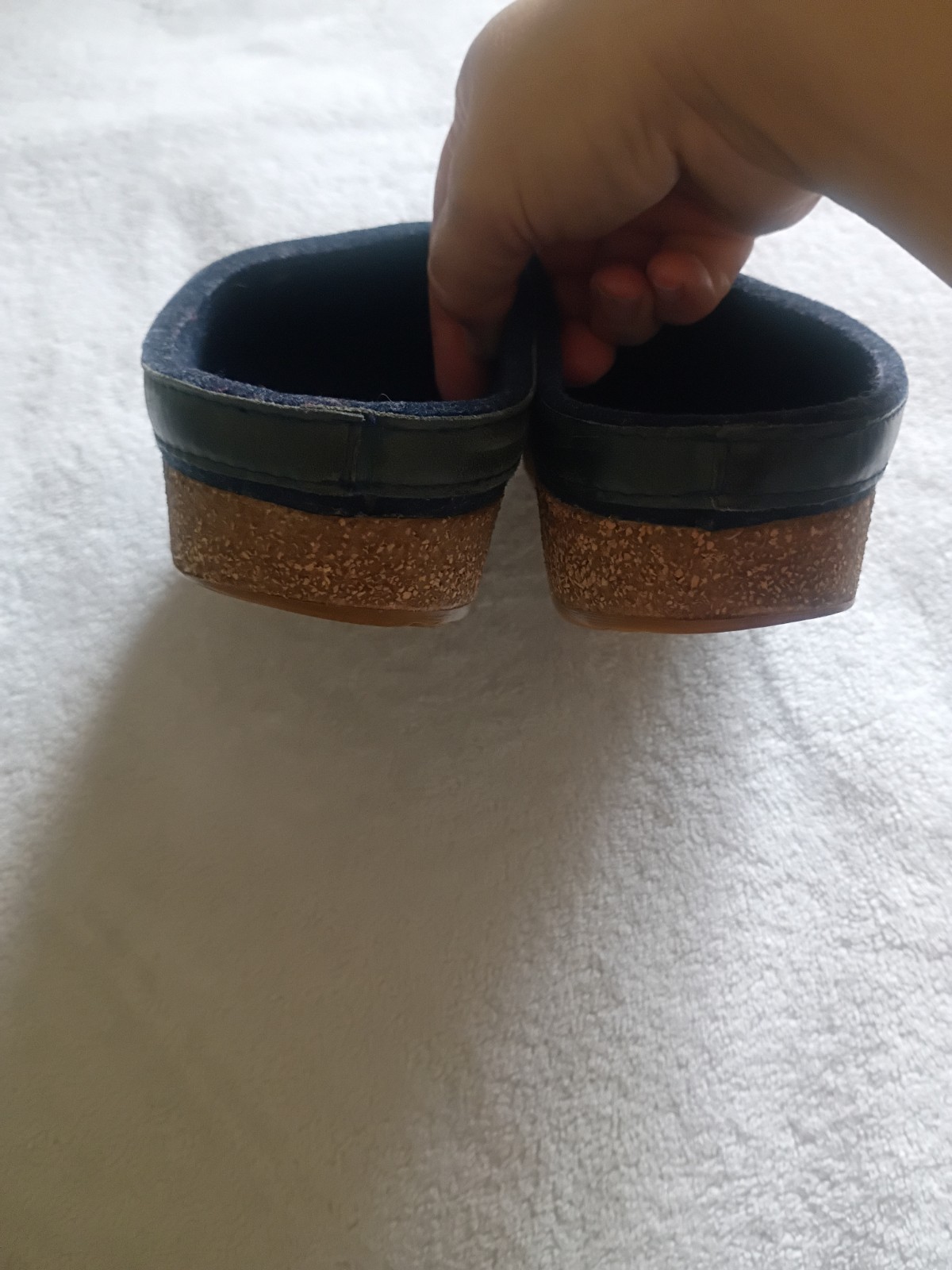 Haflinger 39 Wool Clogs Blue