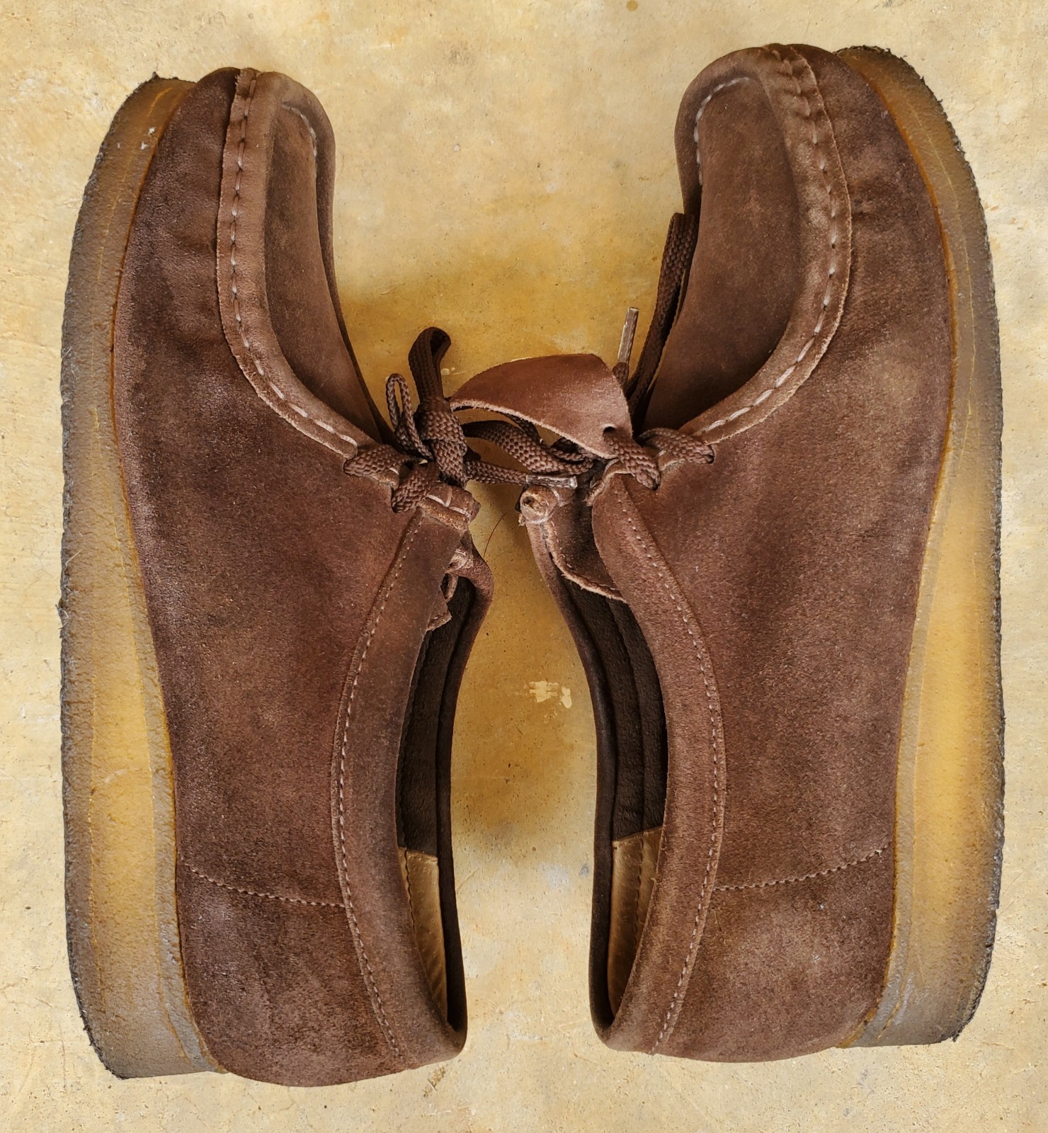 *Clarks*Originals♡Wallabee♡WomenSz.9●Dark Suede●Lace Up●Casual Shoes●Pre-Loved💗