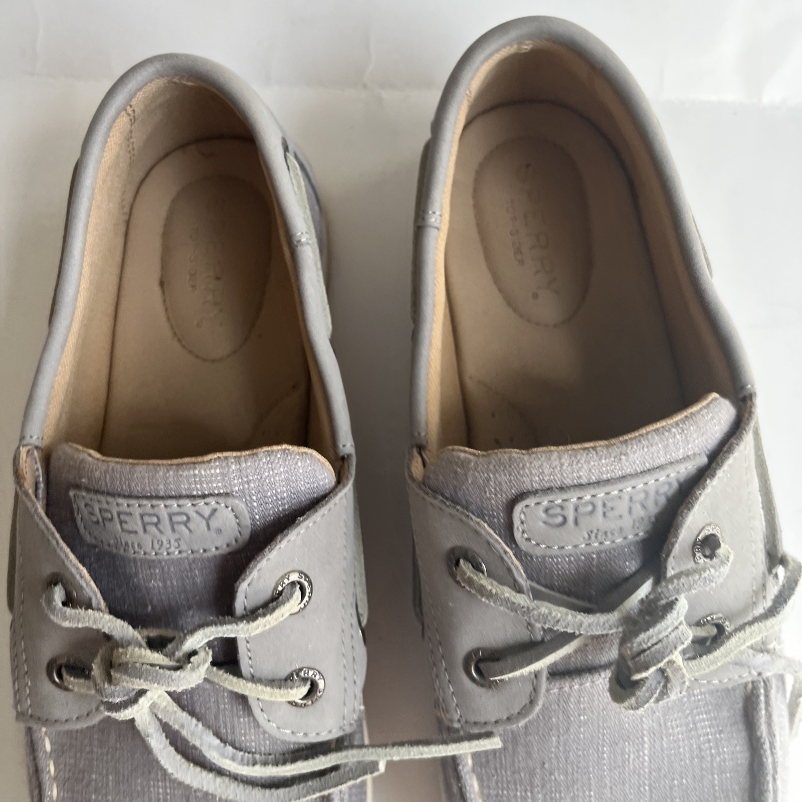 Sperry Koifish Grey Boat Shoes Women’s Sz US 9 EU 40 Good Condition