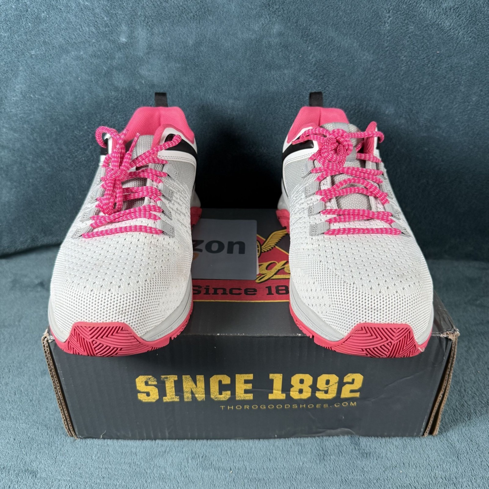 Thorogood Women’s Safety Toe Work Shoes Slip Resistant White/Pink Size 10.5
