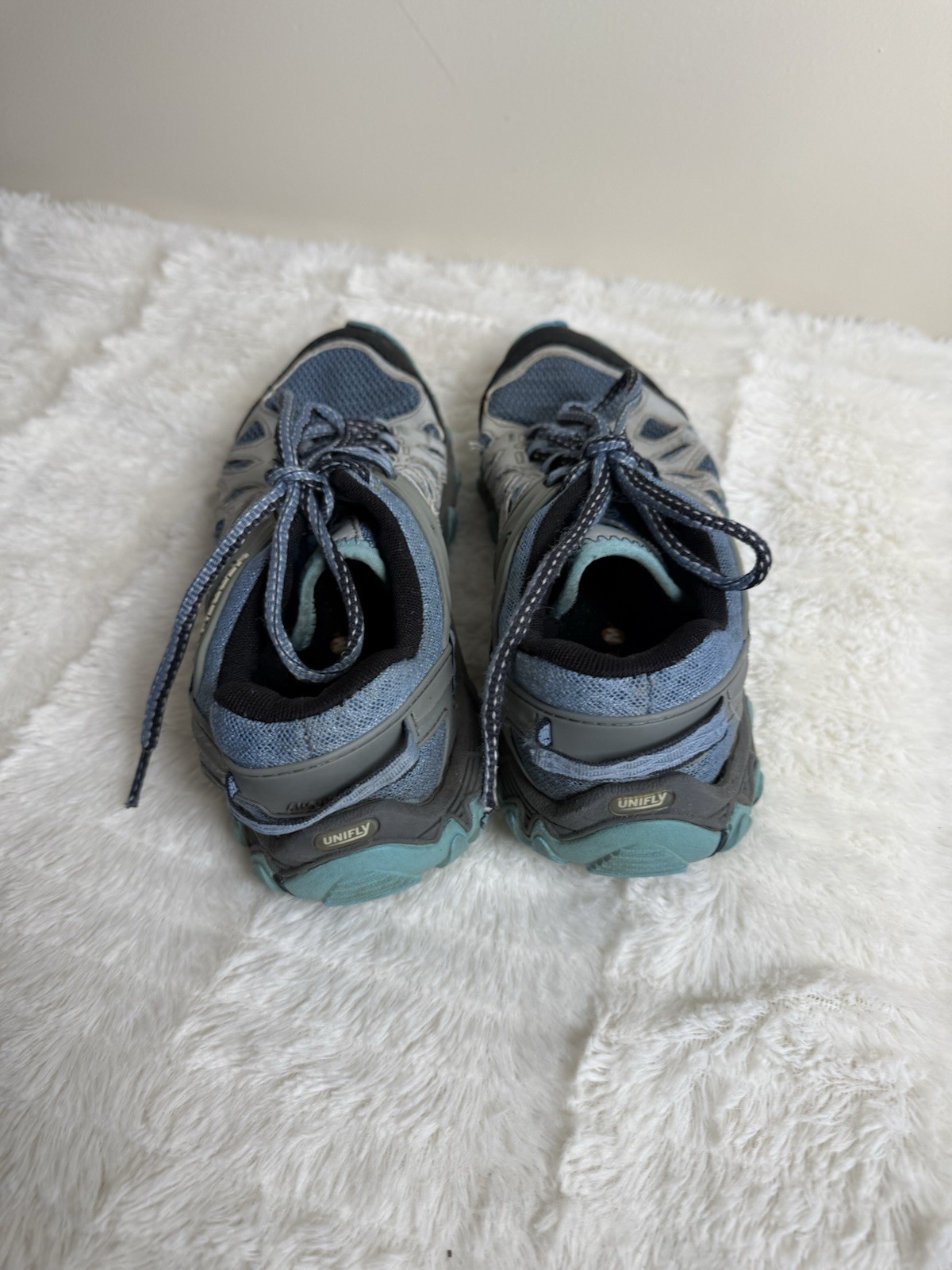 Merrell Women’s Lace Up Low Top Blue Gray Activewear Athletic Sneaker Shoes