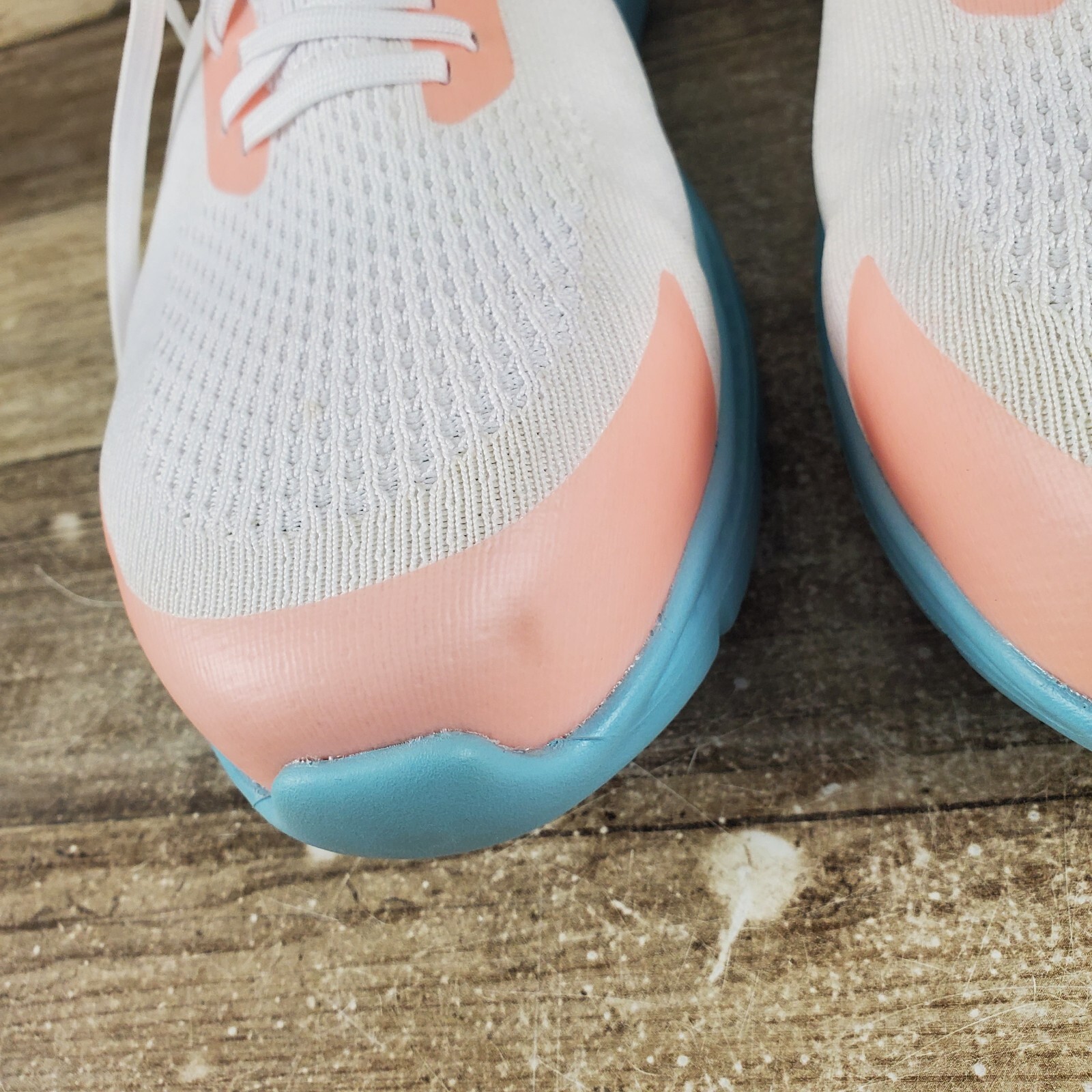 Timberland PRO Setra Knit Womens Work Shoes Sz 9 White Peach Safety Toe Sneaker