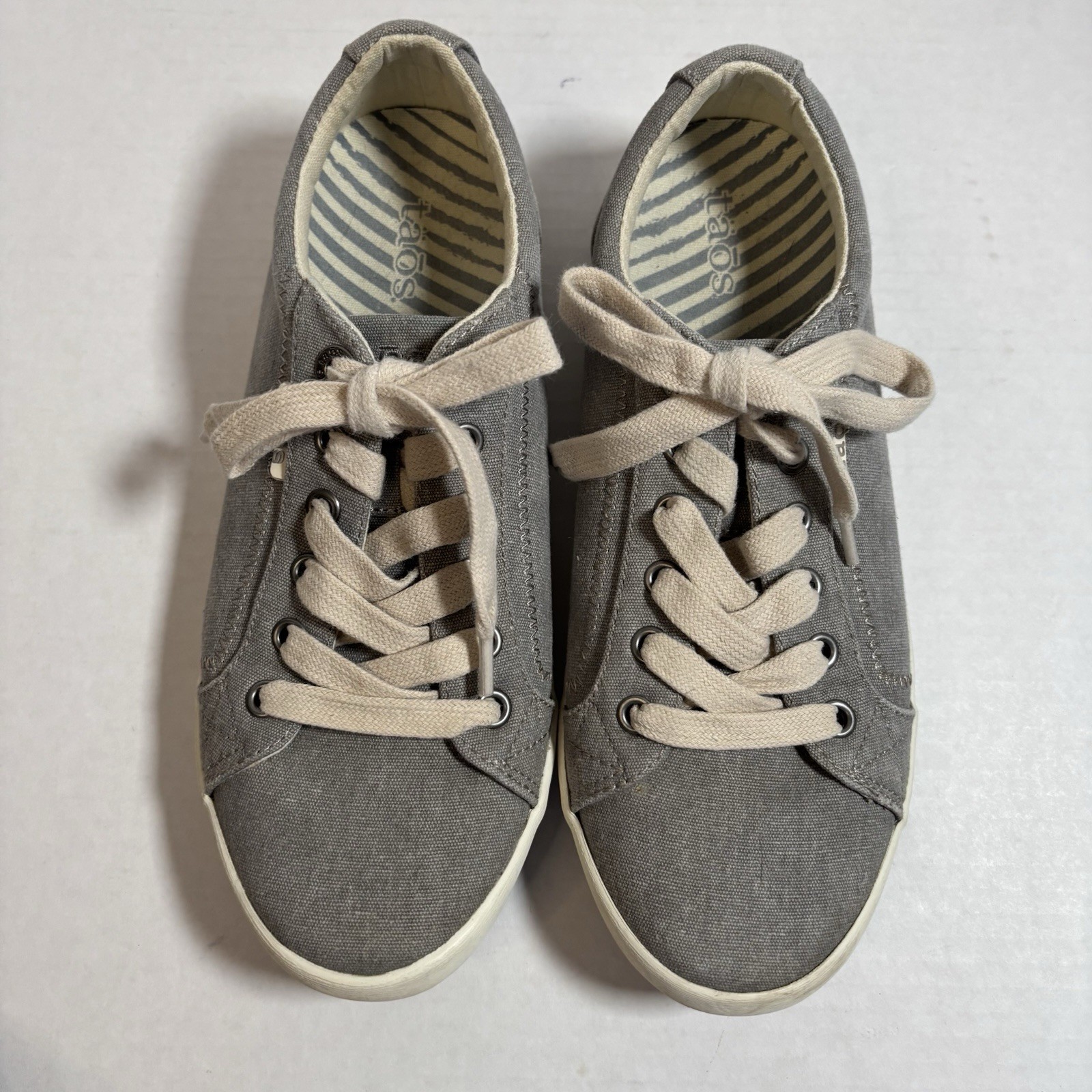 Taos Star Flat Cushion Comfort Sneakers Grey Wash Womens 8