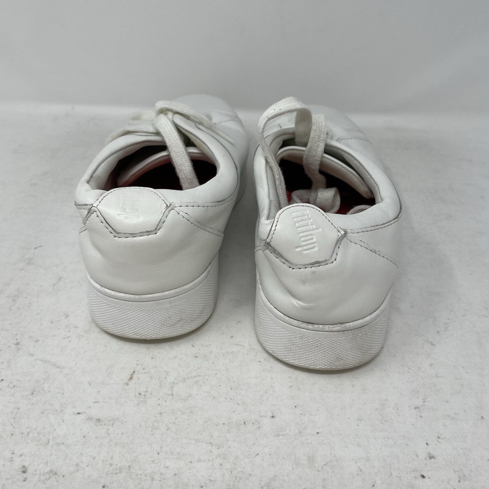 FitFlop Rally Sneakers Shoes Urban White Lace Up Leather Women’s Size 8.5