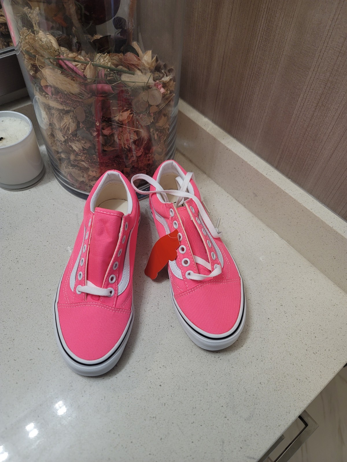 Vans Old Skool Honeysuckle Pink Size 6 Canvas Skateboarding Sneakers New