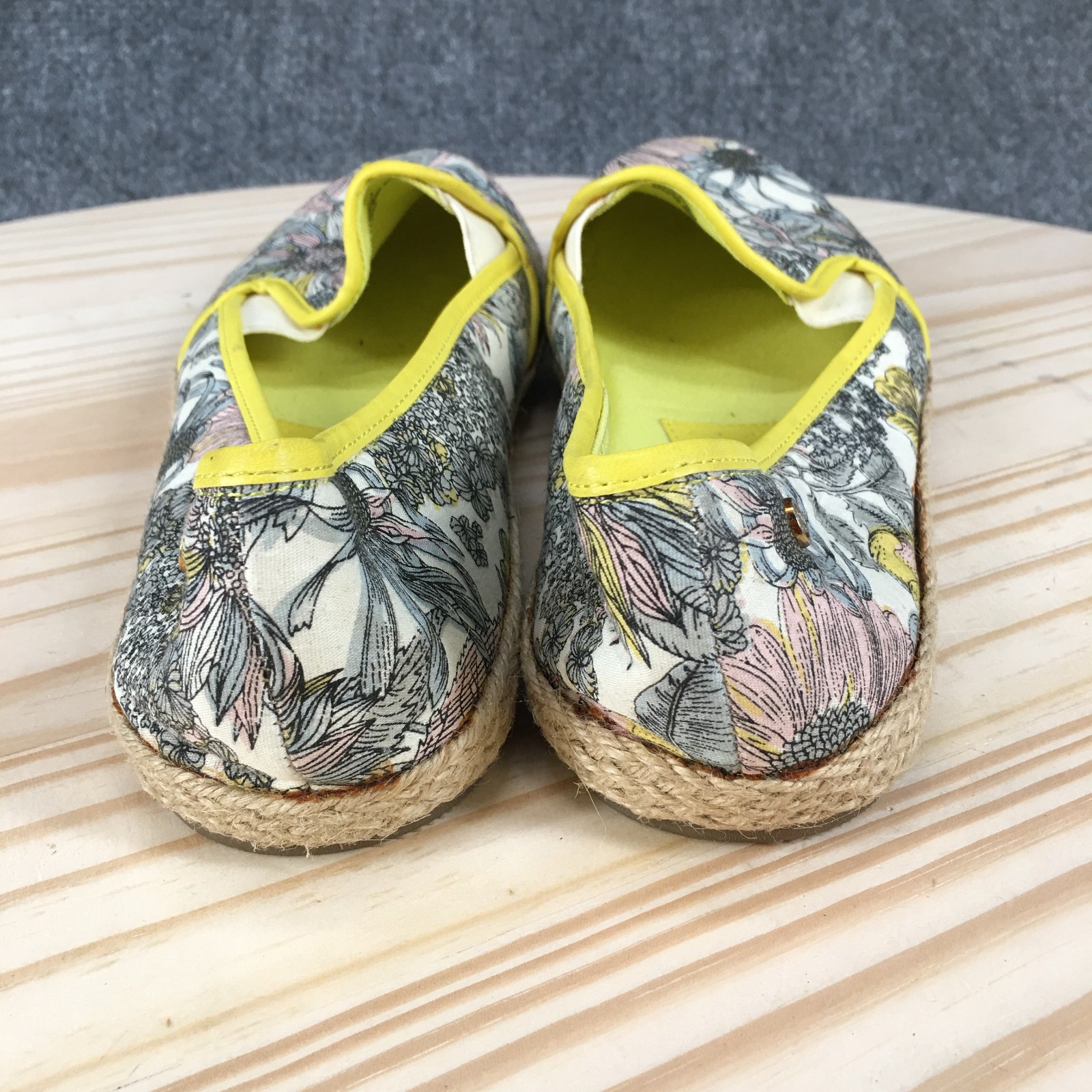 GH Bass & Co Shoes Womens 8.5M Aline Citrus Floral Espadrille Loafer White Multi