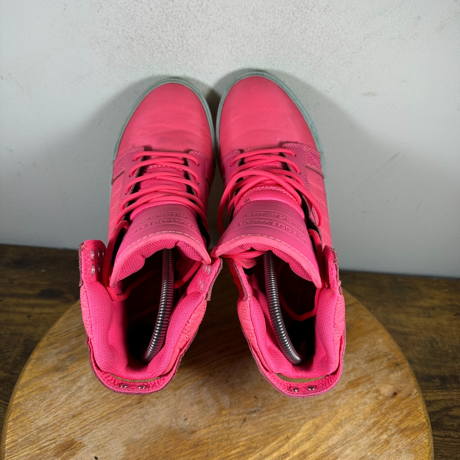 Supra Skytop Pink White High Top Shoes Sneakers Women’s Size 9