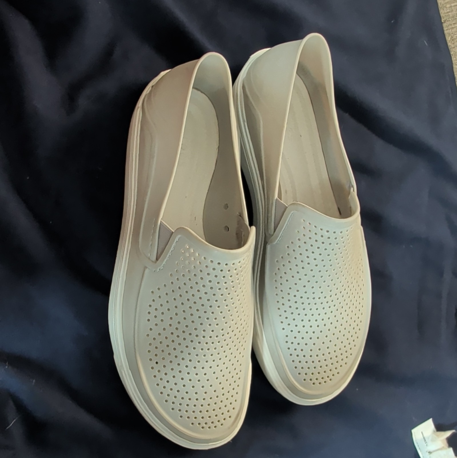 Crocs Citilane Roka Womens Size 10 Perforated Slip On Sneakers Gray White 204622