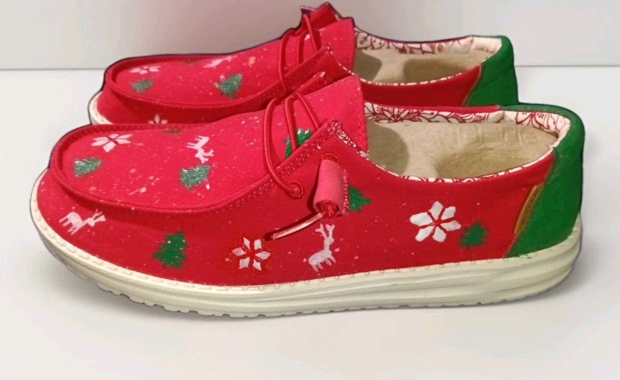 Custom Hand painted Hey Dude Shoes 6 7 8 9 OR SEND YOUR OWN Leopard, tie dye NEW