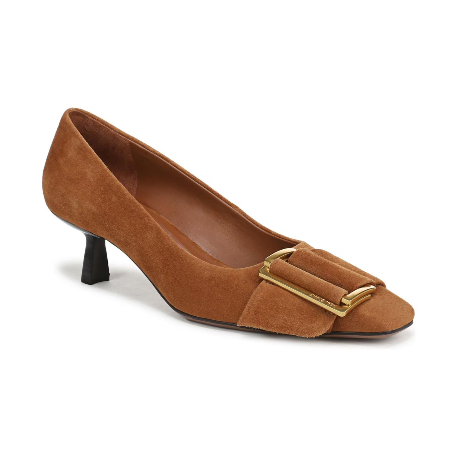Women’s Franco Sarto Rainey Snip Toe Pump Shoes Saddle Brown Suede