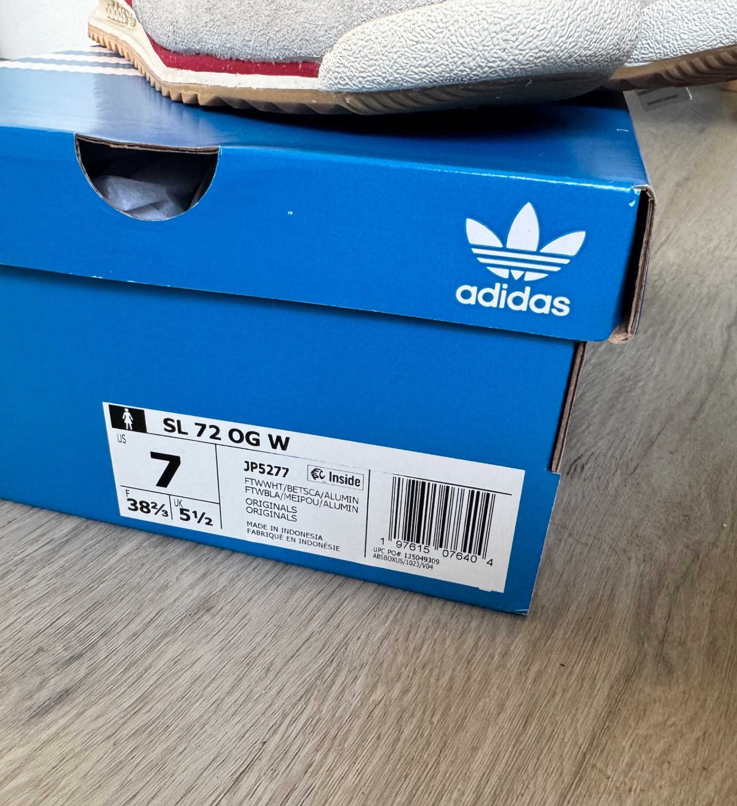 75th Anniversary Adidas SL 72 OG Shoes Cloud White/Better Scarlet US M6/W7