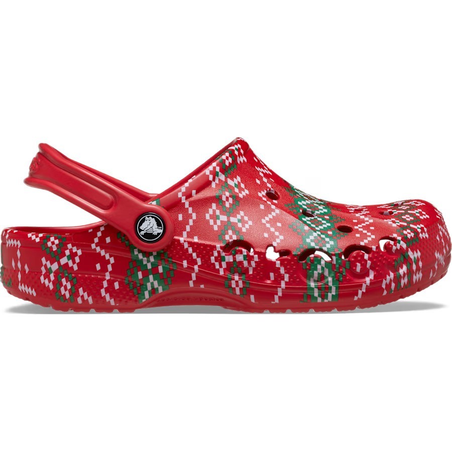 Crocs Baya Holiday Graphic Clog Mens 10 Womens 12 Festive Comfort Slip On