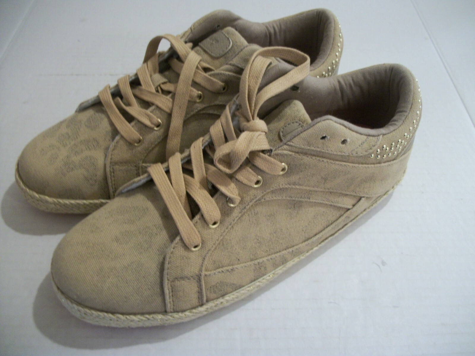 Pastry Women’s Size 8.5 Brown Paisley & Jeweled Canvas Sneakers