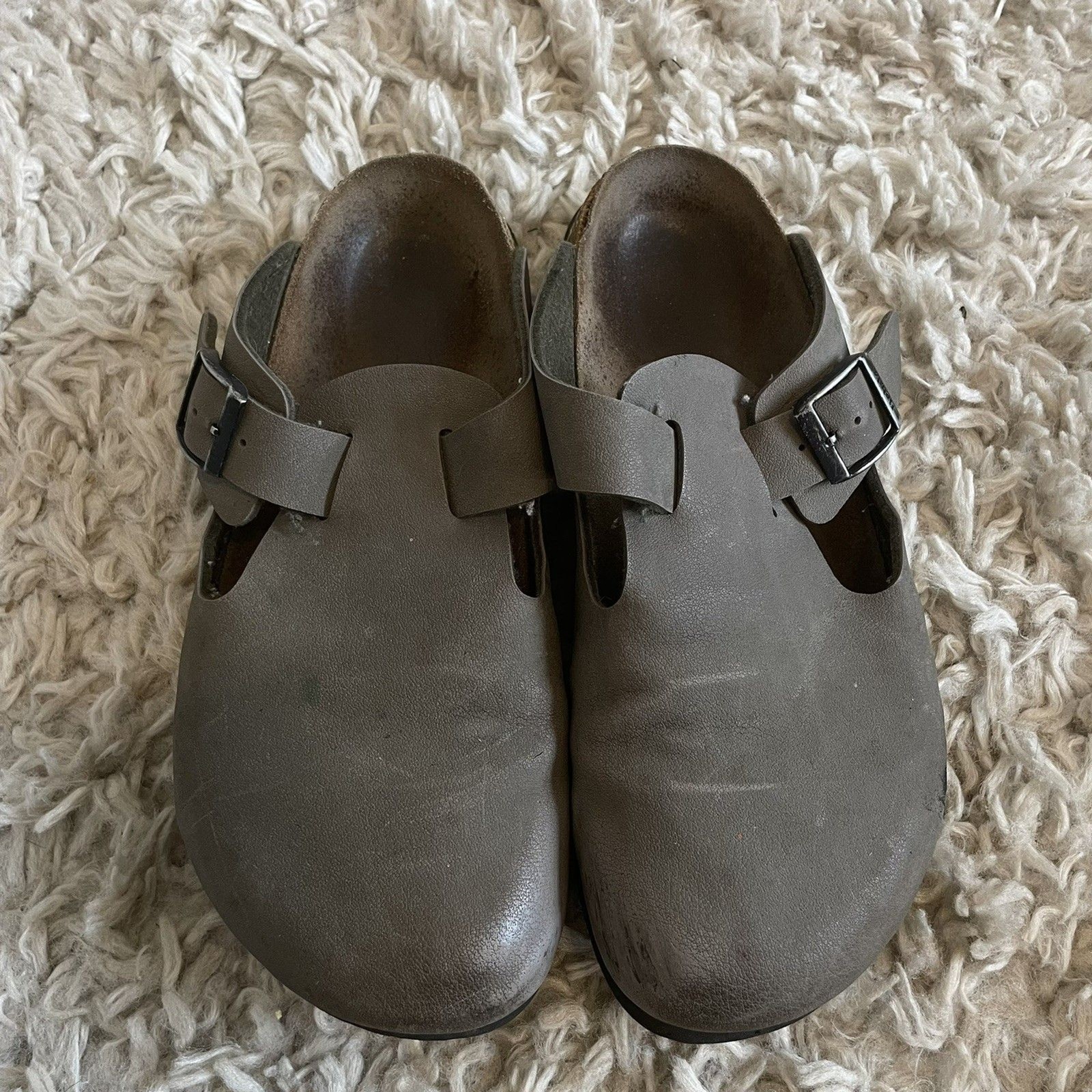 Birkenstock Betula Boston Clogs Leather Grey Sz 38
