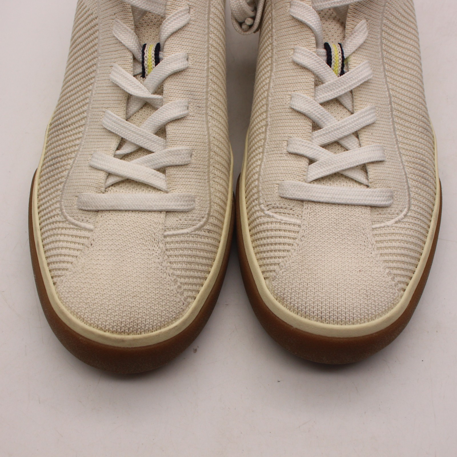 Rothys The Lace Up Sneaker Women’s Size 9 Blonde Ivory Knit Comfort Low Top