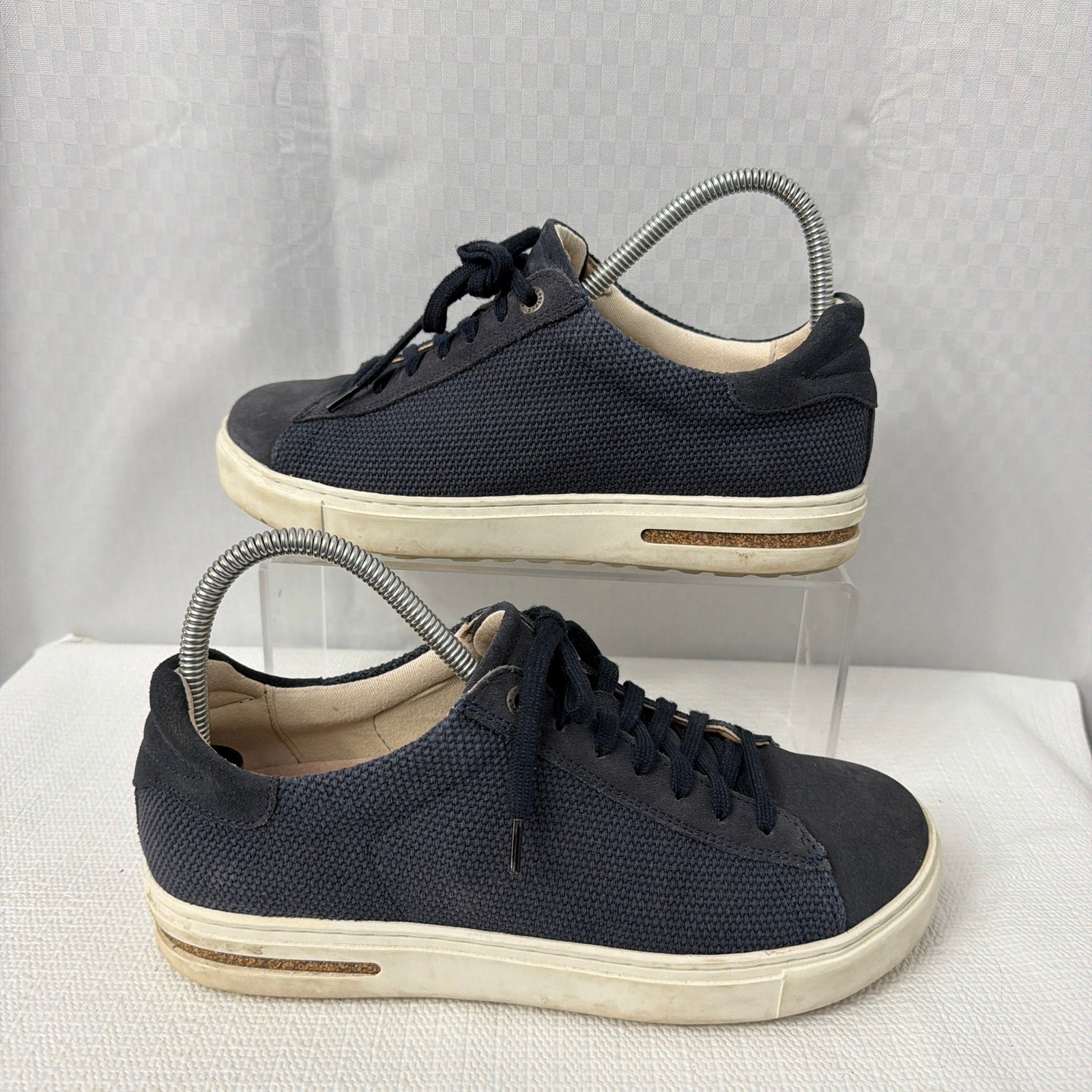 Birkenstock Shoes Womens Size 8 Narrow Bend Low Blue Suede Canvas Sneakers
