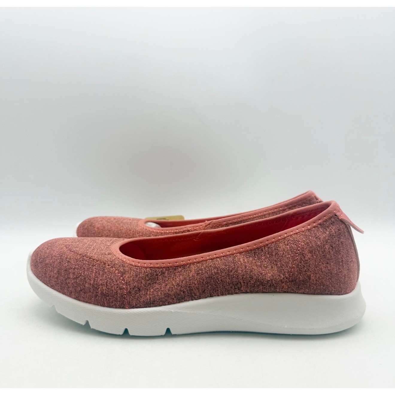 Spenco Womens Daily Stretch Jersey Slip-On Shoes Size 8 Red Terra Cotta NIB