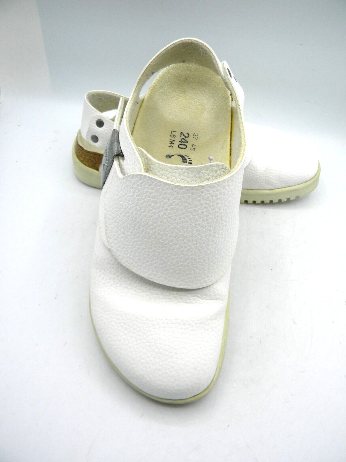 Birkenstock Betula White Monk Strap Slingback Clogs Size EU 37 US 6 Narrow