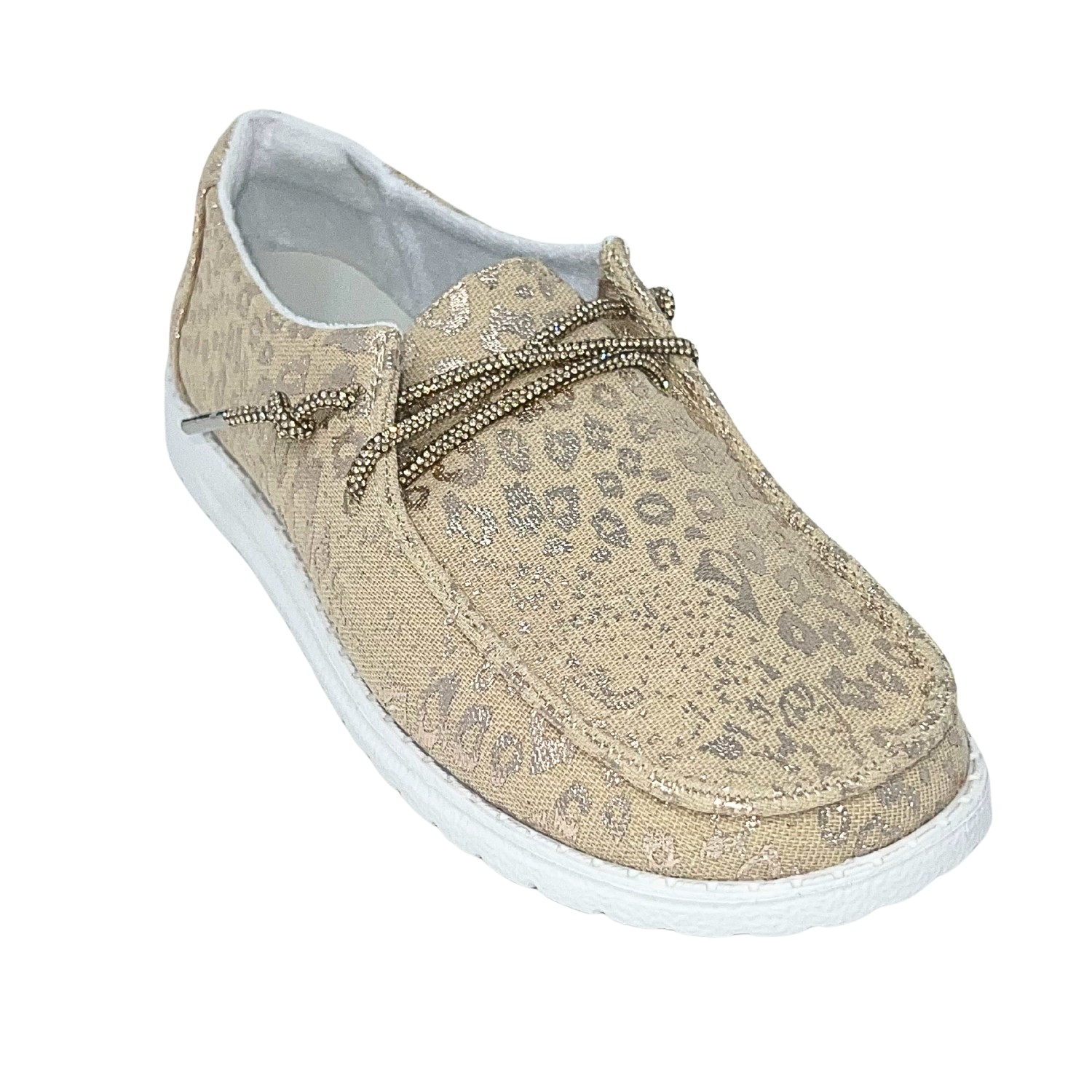 Very G Women’s Holly Leopard Print Slip-On Boat Shoe Casual Loafers, Natural