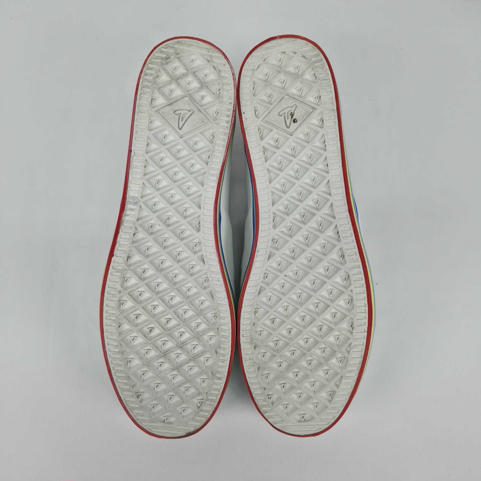Sperry Womens 8 Rainbow Platform Slip On Pride Casual Sneakers White Shoes