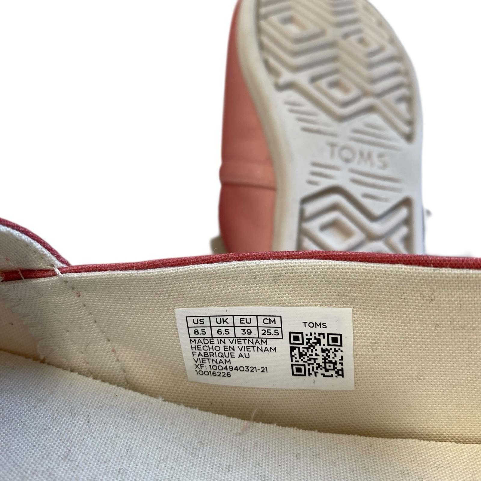 Toms New Earthwise Alpargata Classy Tie Dye Pink Mauve 8.5 Canvas Ortholite