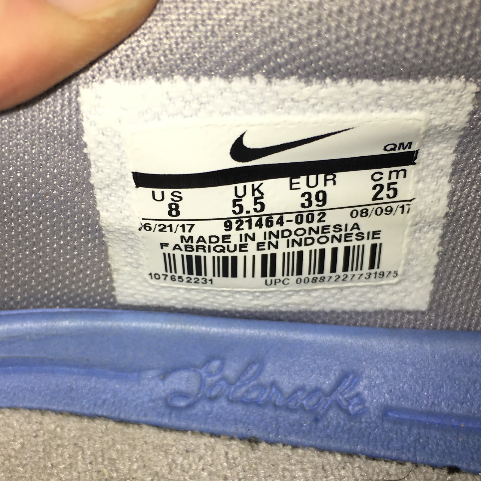 Nike SB Check Solarsoft Shoes Womens 8 Skate Sneaker Casual Lace Up Low Top Gray