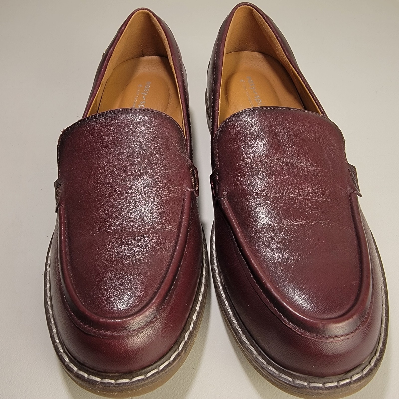 Easy Spirit Jaylin Brown Leather Slip-On Comfort Loafers Shoes Women’s 9M – NWOT