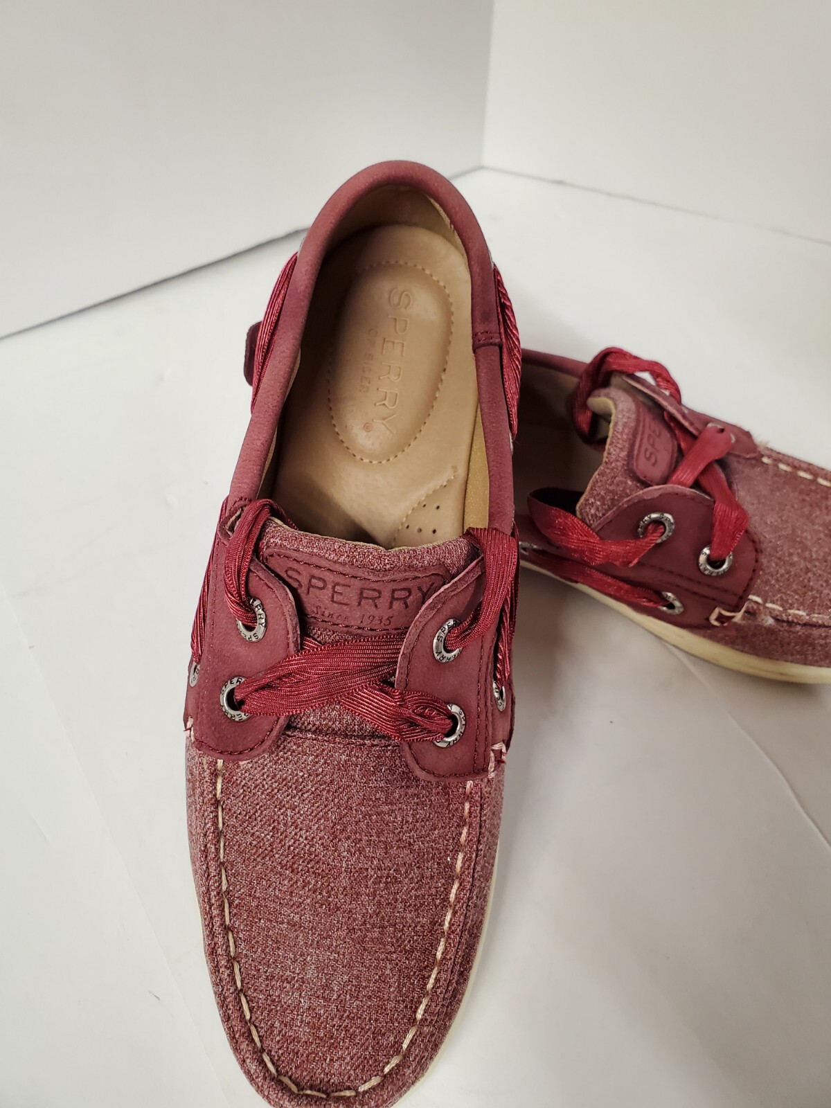 Sperry Womens Size 5 Koifish Shoes Sparkle Chambray Top Slider Boat STS84343