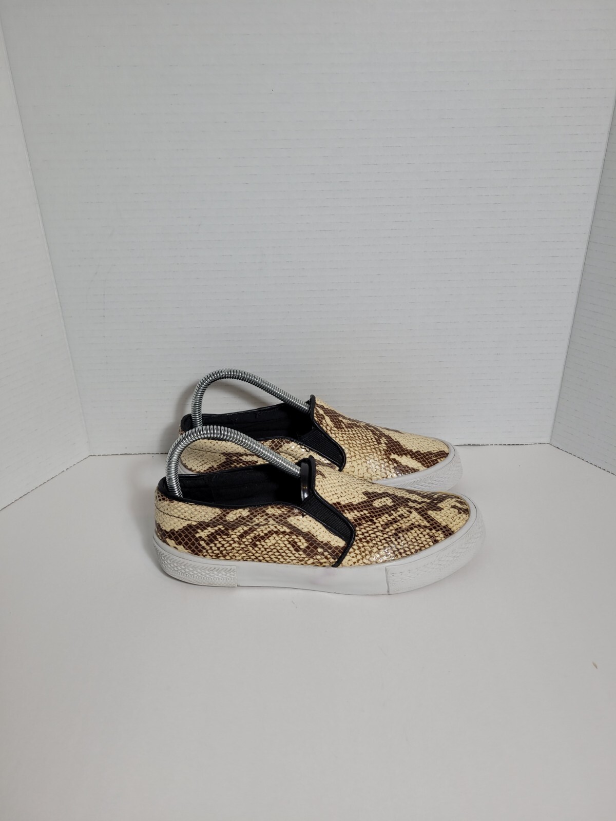 Steve Madden The Blonde Salad Snake Print Slip On Leather Women’s Sneakers Sz 7