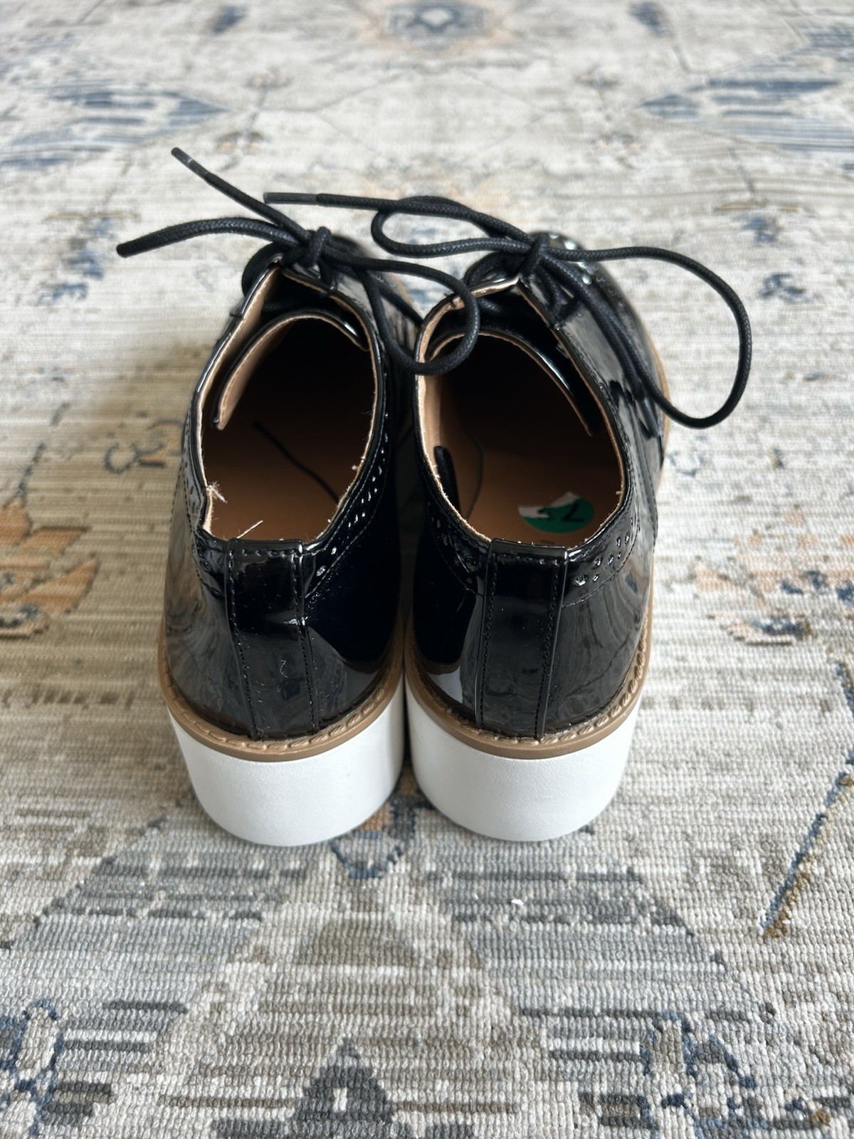 Madden Girl G Class Platform Oxford Black Lace Up Shoes Womens Size 7.5