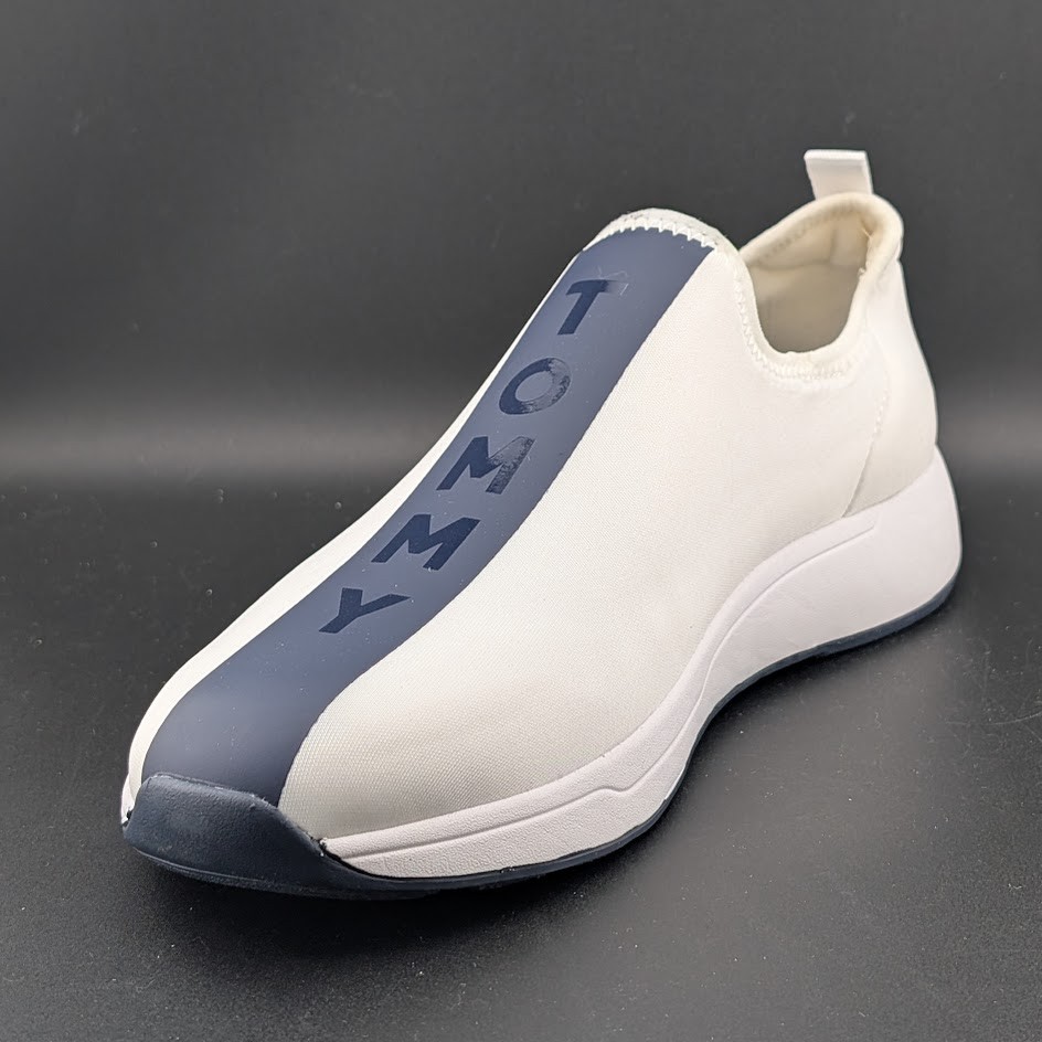 New Womens Tommy Hilfiger Arizel White Slip On Casual Sneakers Size 11M NWOB $75