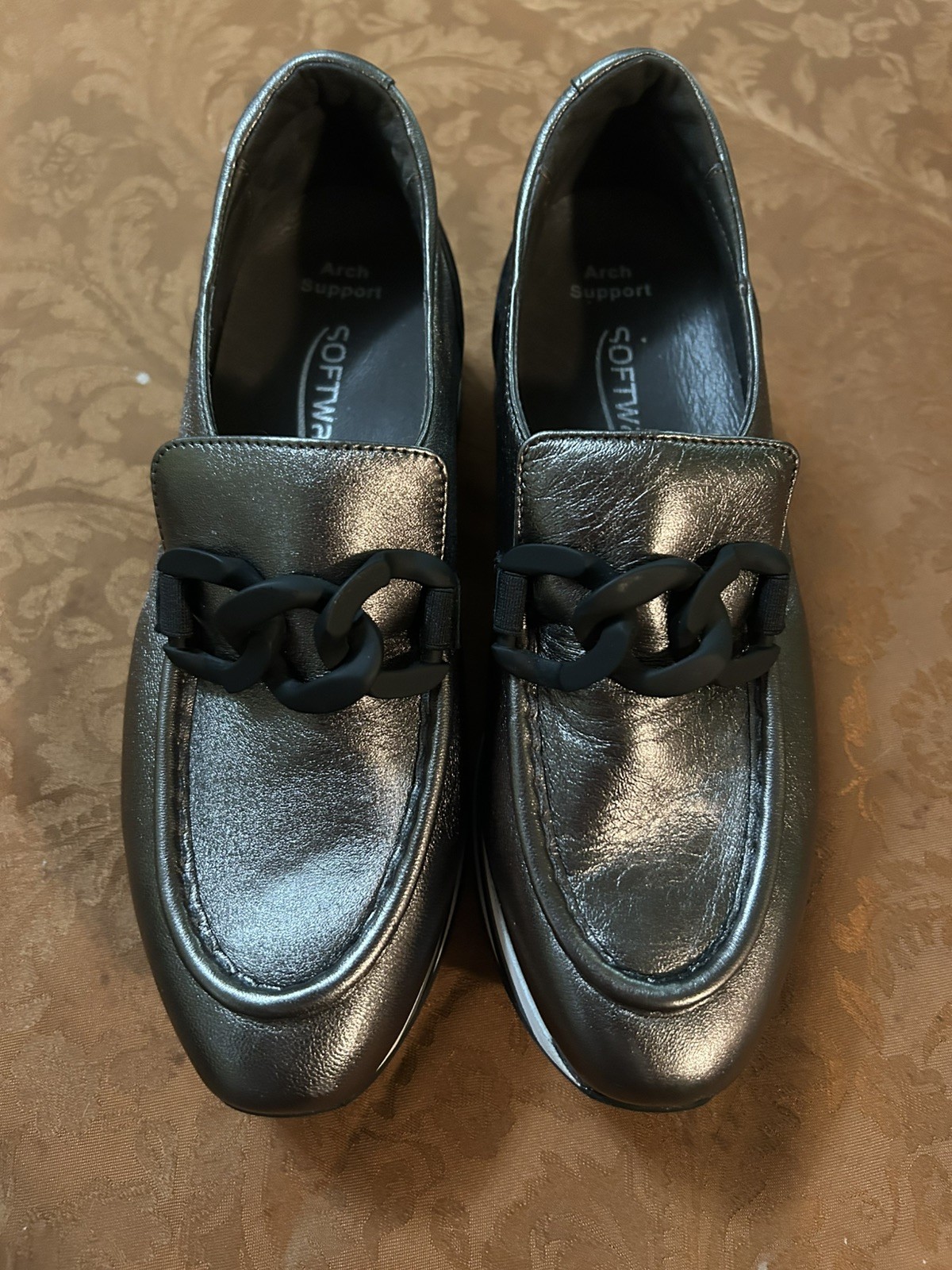 Women’s Softwaves Leather Platform Leather Suede size 39 US 8.5 EUC Pewter
