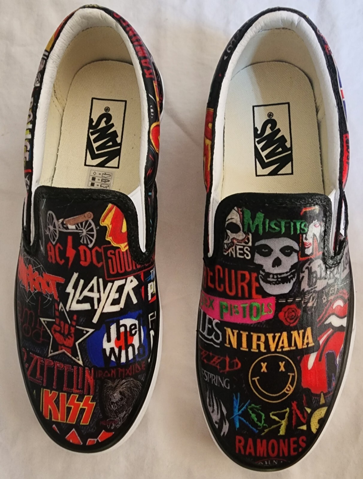 VANS Shoes 80’s 90’s bands classics Hand Detailed Women’s ANY size available