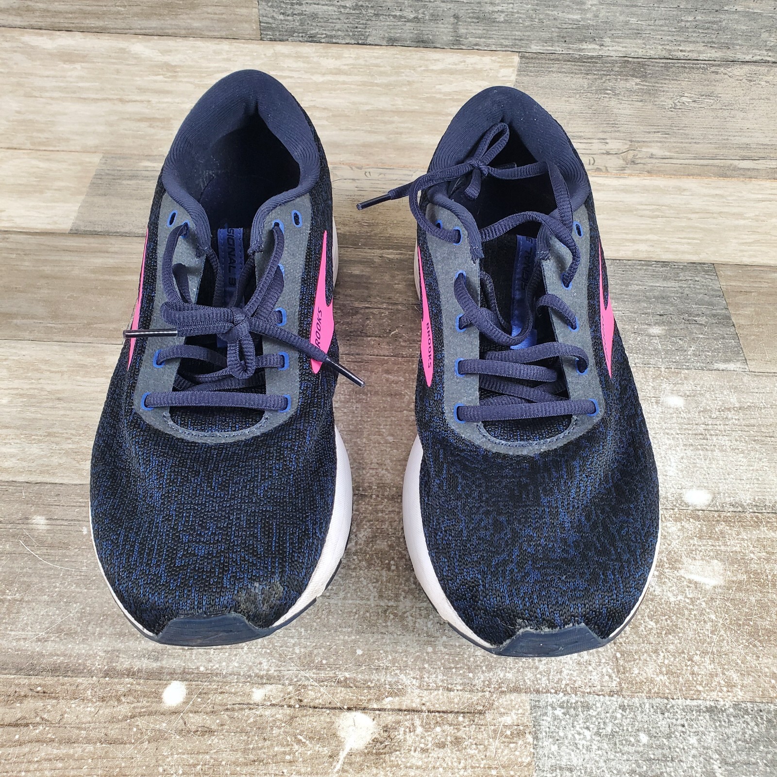 Brooks Signal 3 Womens Shoes Sz 11 B Running Athletic Dark Blue Pink Sneakers