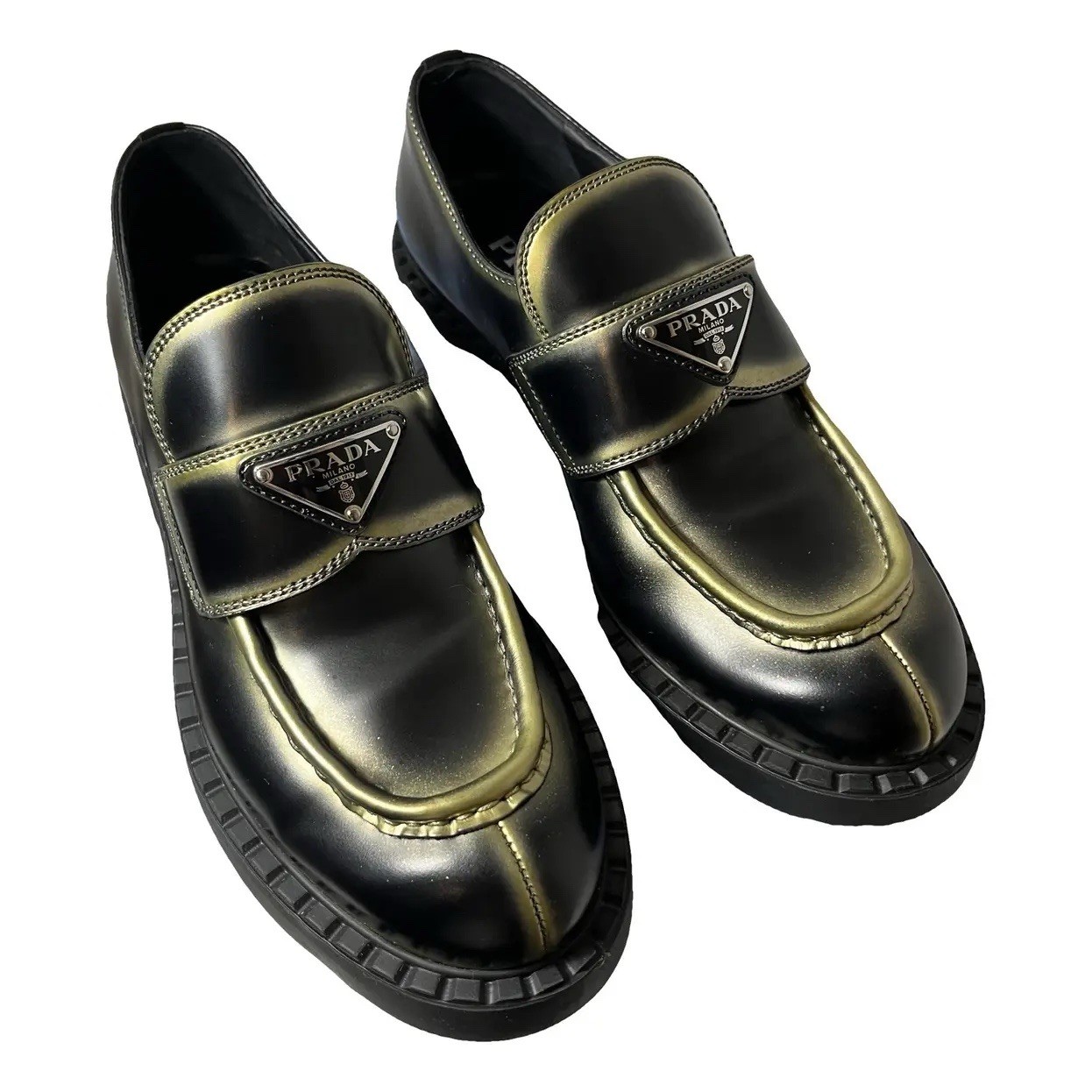 Prada Ombré Leather Loafers