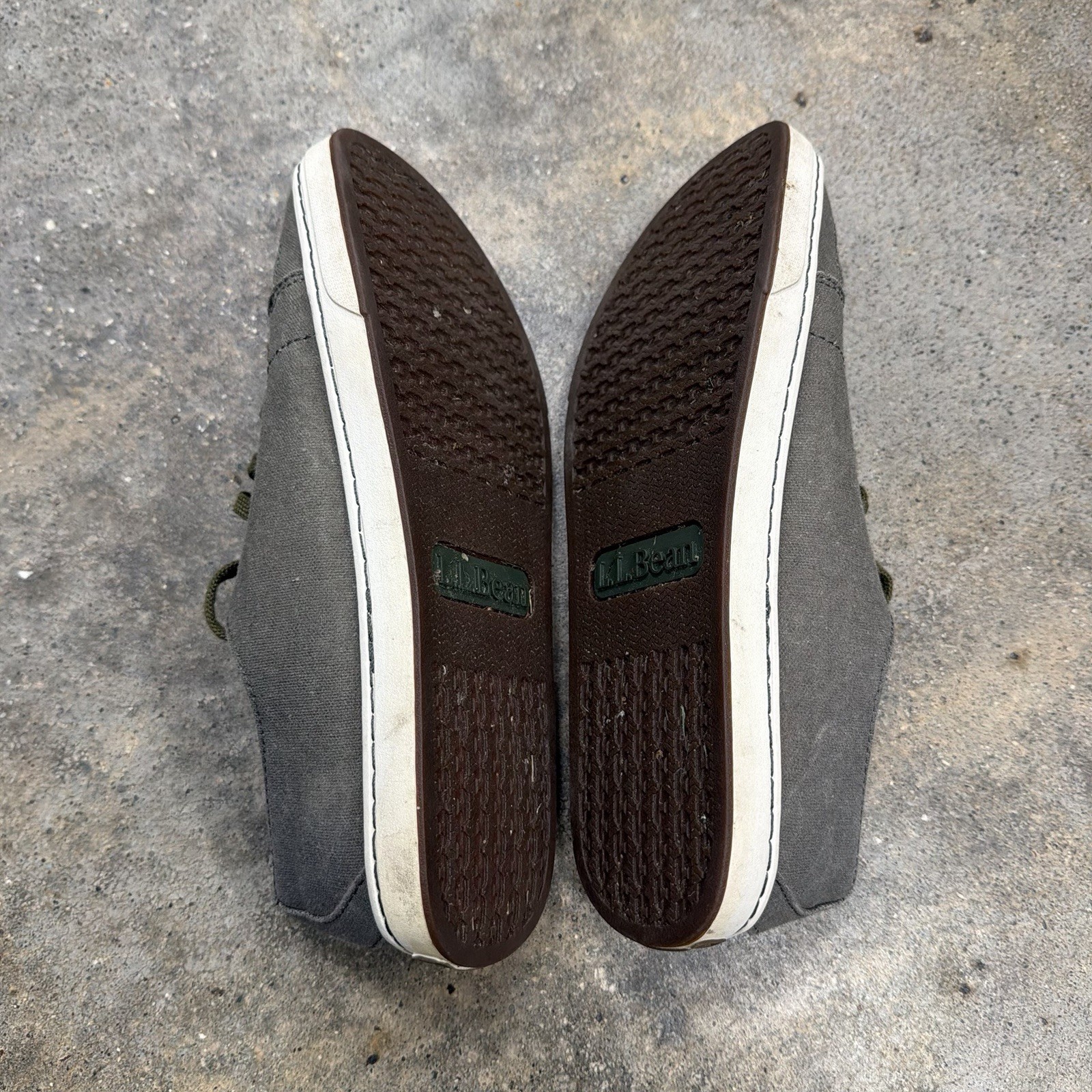 LL Bean Womens Campside 505886 Casual Sneakers Shoes Canvas Green Size 7 Medium